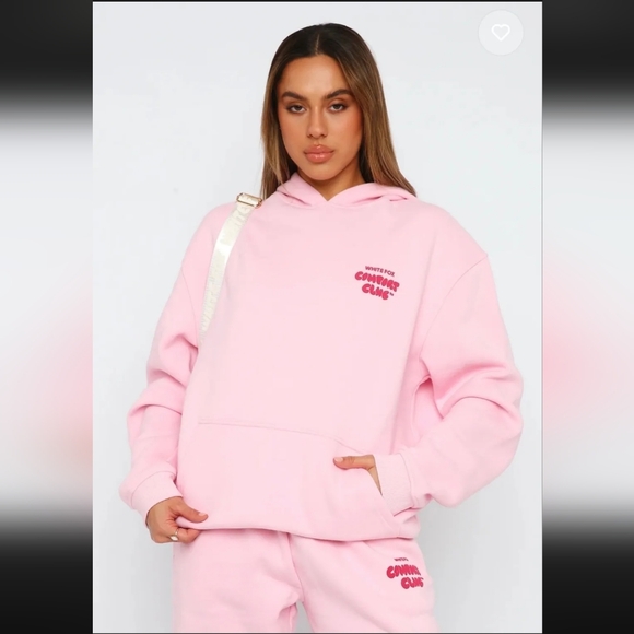 White Fox Comfort Club Oversized Hoodie Bon Bon SZ S/M $70 SOLD OUT ONLINE - Picture 3 of 11